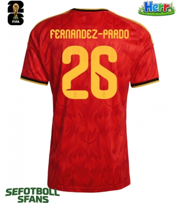 Belgien Matias Fernandez-Pardo #26 Hemmatröja VM 2026 Kortärmad